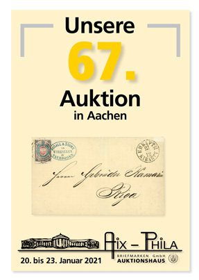 Titelseite 67. Aix-Phila Briefmarken- und Münzauktion