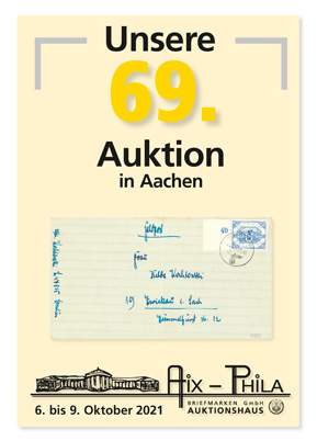 Titelseite 69. Aix-Phila Briefmarken- und Münzauktion